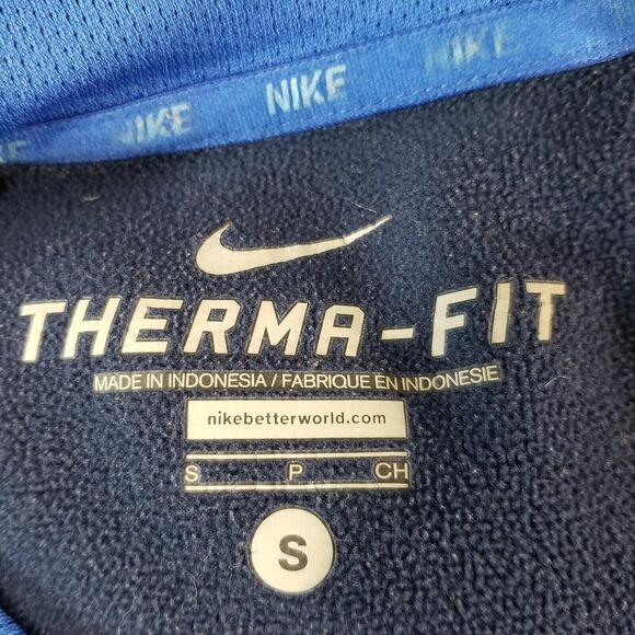 Nike Therma fit hoodie sweatshirt sweater men small blue pullover thermal - Picture 10 of 11